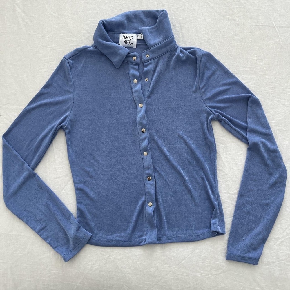 Princess Polly periwinkle collared shirt 👔